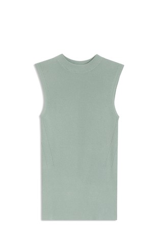 Rebrasto pleten top s povišanim ovratnikom