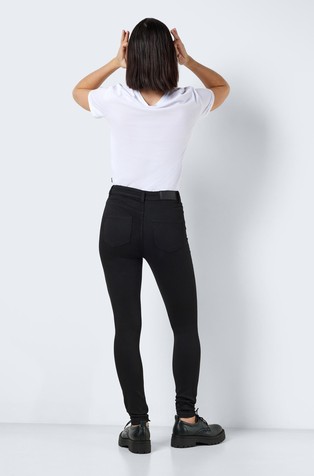 NOISY MAY NMCALLIE skinny fit jeans hlače z visokim pasom Črna - Black 2