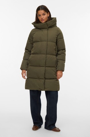 VMSTELLA dolga prešita bunda s kapuco