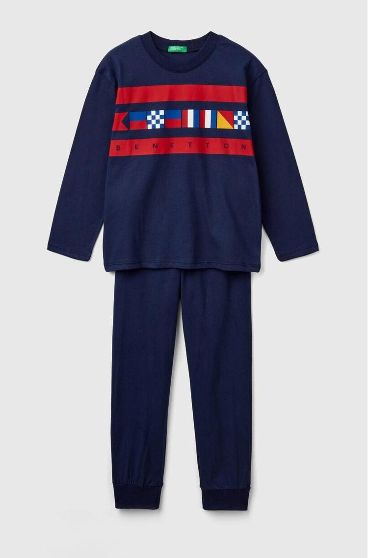 BENETTON Pyjamas in long fiber cotton Dark Blue 