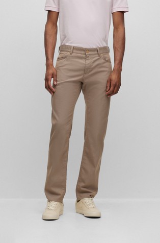 Regular fit hlače iz raztegljive bombažne mešanice