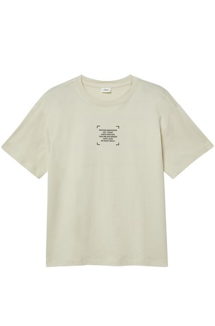 Oversized T-shirt with print on the back and front