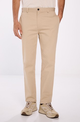 Slim fit hlače iz bombažne tkanine z mikrostrukturo