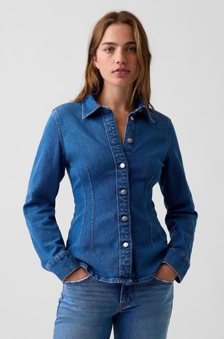 Ženska oprijeta denim srajca