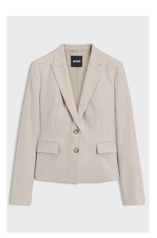 Slim-fit blazer in wool-blend