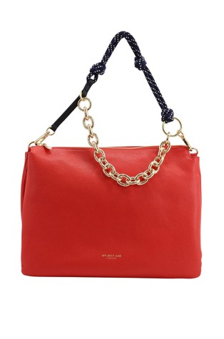 Leather shoulder bag