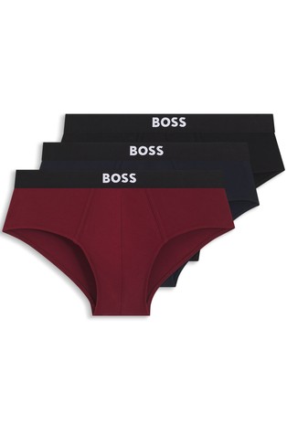 Paket 3 spodnjic iz raztegljivega bombaža z logo pasom