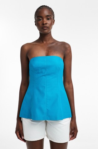 TSROSA viskozen top z odkritimi rameni