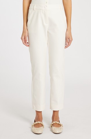 Stretch cotton-blend chino trousers