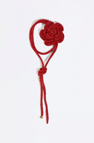 Raffia belt choker