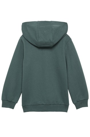 S.OLIVER Pulover s kapuco in majhnim potiskom Siva - Slate Gray 2