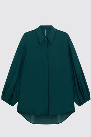 Cotton and silk blend voile blouse