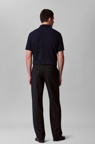 CALVIN KLEIN Short-sleeved polo in viscose-blend Dark Blue 2