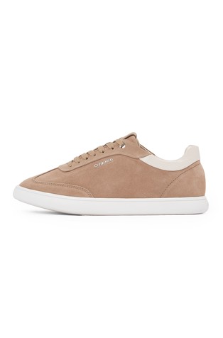 CALVIN KLEIN Suede Low Profile Trainers Brown 3