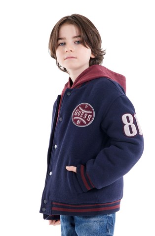 Bomber jacket with contrast patches