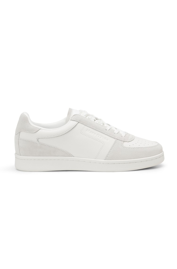 MARC O'POLO Sneaker made from high-quality cowhide White/Grey 
