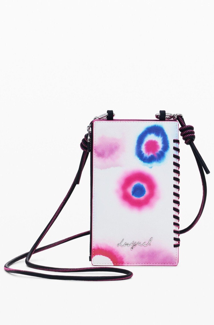 DESIGUAL Medium smooth convertible wallet with tie-dye print Multi 