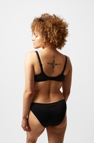 CHANTELLE Fleurs modrček s penastimi košaricami in oporo Črna - Black 2
