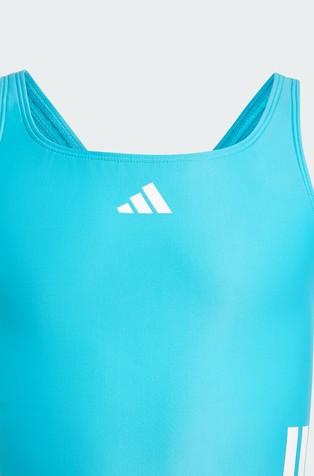 ADIDAS 3-Stripes C-Back Swimsuit Kids Lucid Cyan / White 3