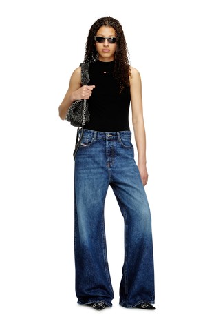 DIESEL Relaxed fit jeans hlače - 1996 D-Sire 09I27 Modra - Dark Blue 4