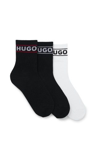 Paket 3 parov nizkih nogavic z logo detajli