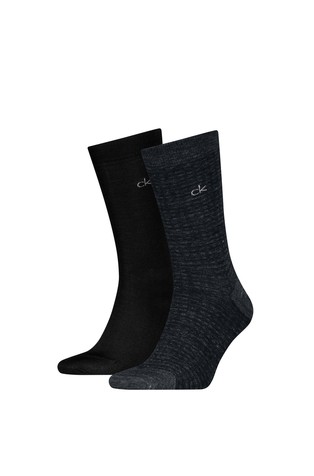 2 Pack Crew Socks in Cotton-blend