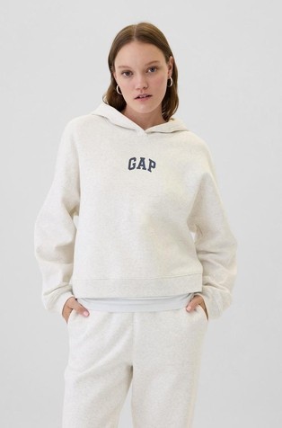 Gap logo ženski crop pulover s kapuco
