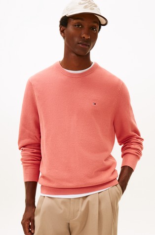 Crew Neck Textured Knit Jumper
