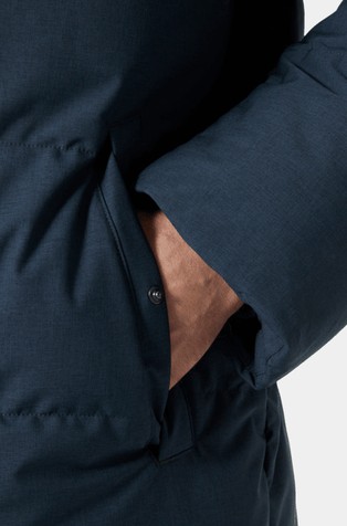 HELLY HANSEN Alby daljša prešita bunda s kapuco Modra - Blue 4