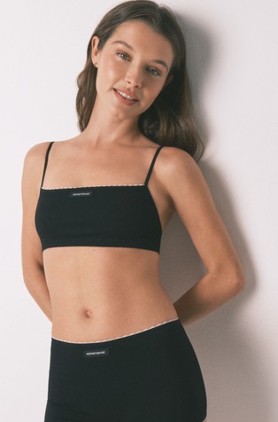 Brezšiven rebrast modrček