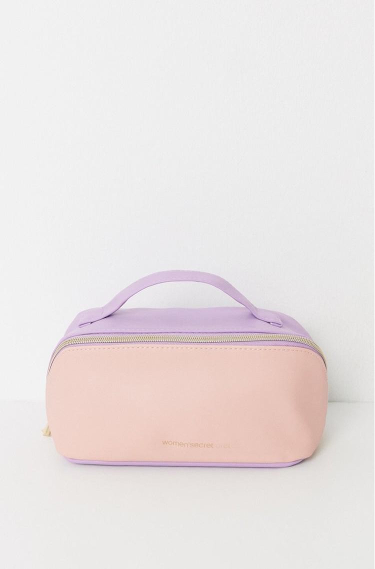WOMEN'SECRET Faux leather toiletry bag Pink / Purple 