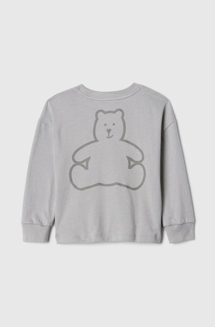 GAP Gap logo majica z dolgimi rokavi za malčke Siva - Pilot Grey 2