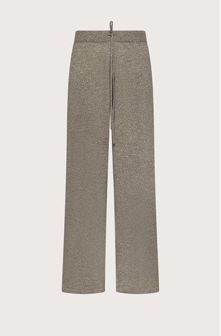 Pletene hlače iz volnene mešanice z zatezno vrvico