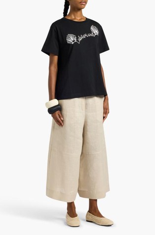 Bombažna majica s kontrastnim potiskom