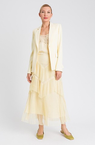 Single-breasted crêpe blazer
