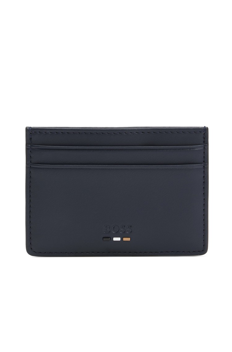 HUGO BOSS Faux-leather card holder Dark Blue 