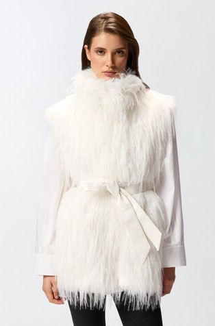 Brezrokavnik iz umetnega krzna