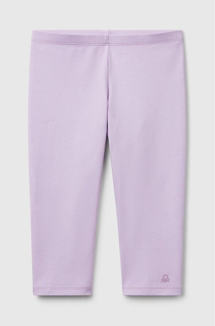 BENETTON Bombažne pajkice z dolžino do kolen Škrlatna - Lilac 