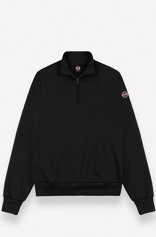 Pulover z delno zadrgo iz bombažne mešanice