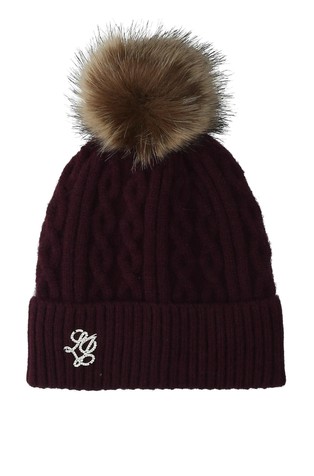 Knit beanie with pom-pom