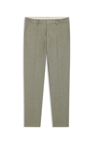 Slim-fit trousers in stretch wool-blend fabric