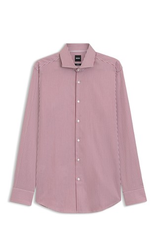 Slim-fit striped shirt in stretch cotton