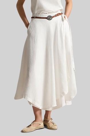 Linen Wrap Skirt