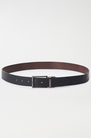 Reversible leather belt