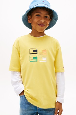 Logo majica s kratkimi rokavi iz bombažnega jerseya