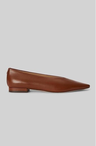 Audri Nappa Leather Ballet Flat