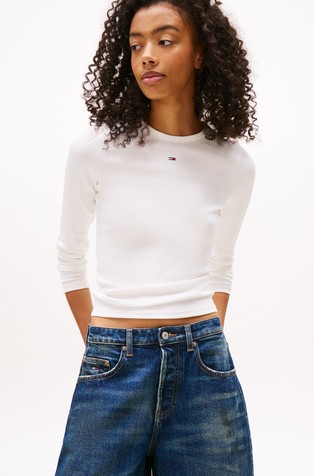 Slim Ribbed Long Sleeve T-Shirt