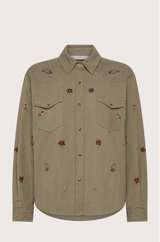 Žametna srajca z vezeninami