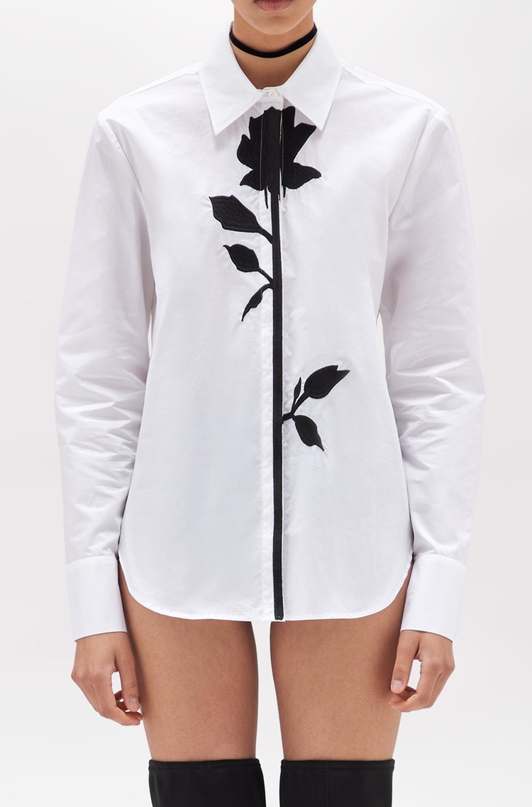 BLUGIRL Cotton shirt with aplication White 