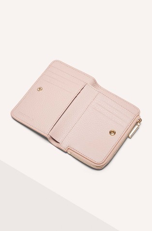 COCCINELLE Metallic Soft usnjena denarnica Bež - Rosette 2